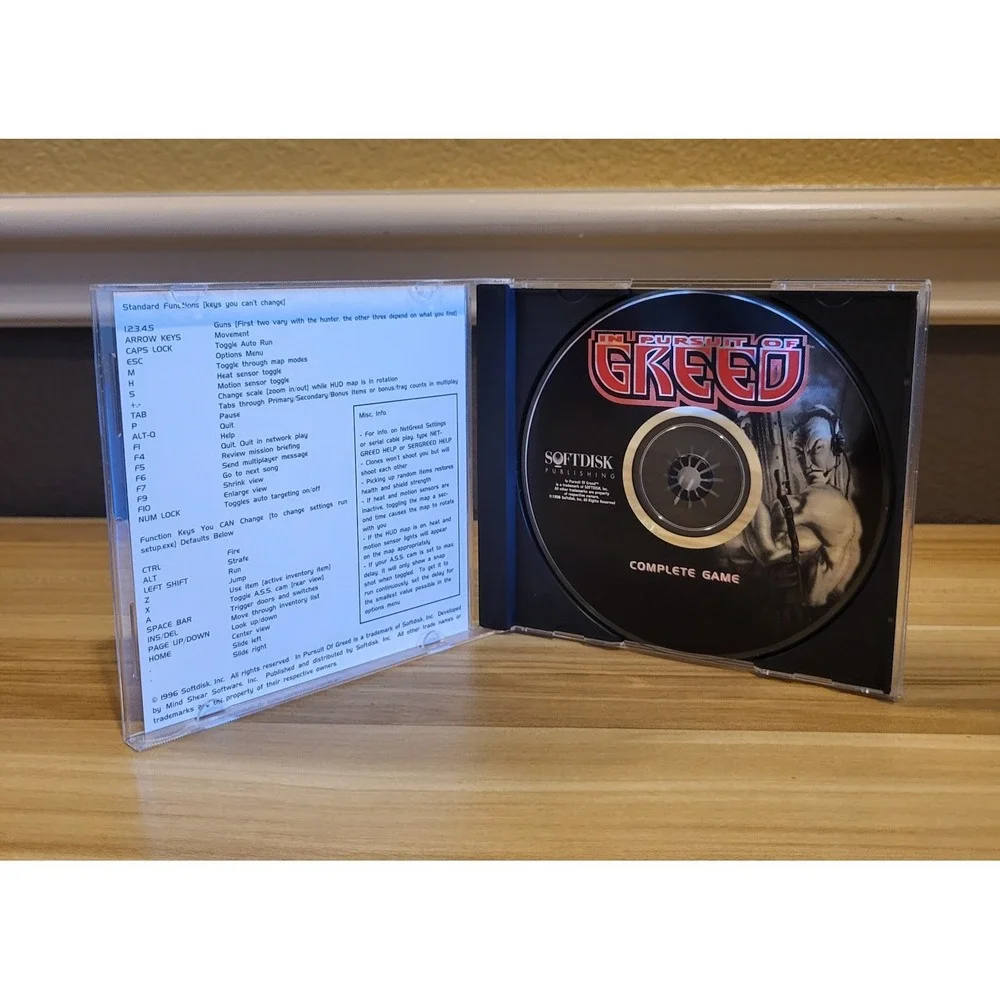 Vintage 1996 In Pursuit Of Greed (Assassinators) Softdisk PC Game New RARE FIND